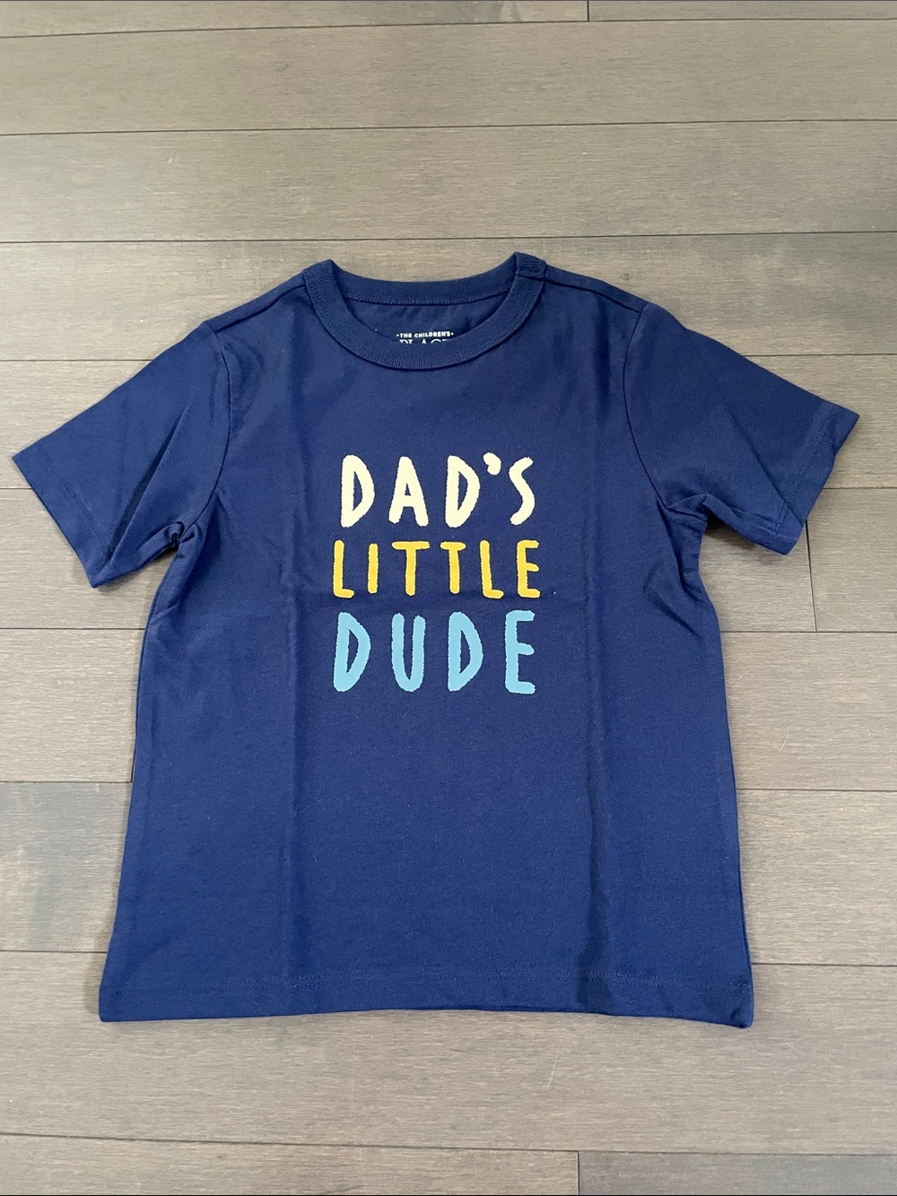 The Children's Place Navy "Dad's Little Dude" Short Sleeve Tee